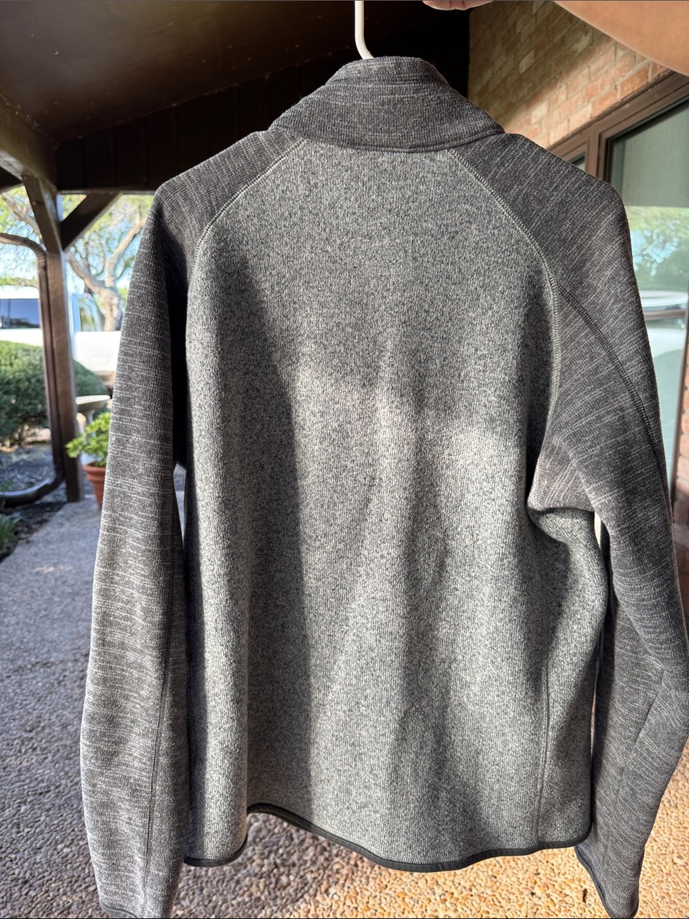 Patagonia Gray Full-Zip Fleece Jacket with Dark Gray Accents - Picture 3 of 5